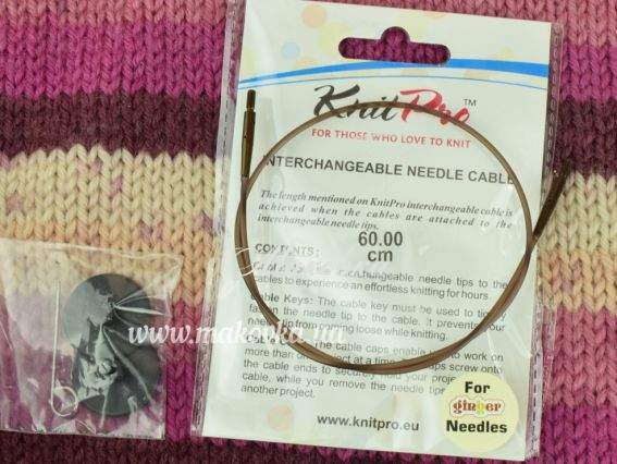 Кабель для створення кругових спиць довжиною 60 см KnitPro Ginger 31293 коричневий Кабель для створення кругових спиць довжиною 60 см KnitPro Ginger 31293 коричневий