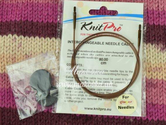 Кабель для создания круговых спиц длинной 80 см KnitPro Ginger 31294 коричневый Кабель для создания круговых спиц длинной 80 см KnitPro Ginger 31294 коричневый