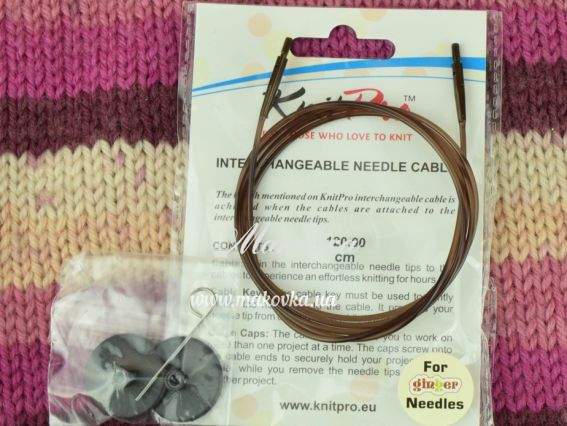 Кабель для создания круговых спиц длинной 120 см KnitPro Ginger 31296 коричневый Кабель для создания круговых спиц длинной 120 см KnitPro Ginger 31296 коричневый
