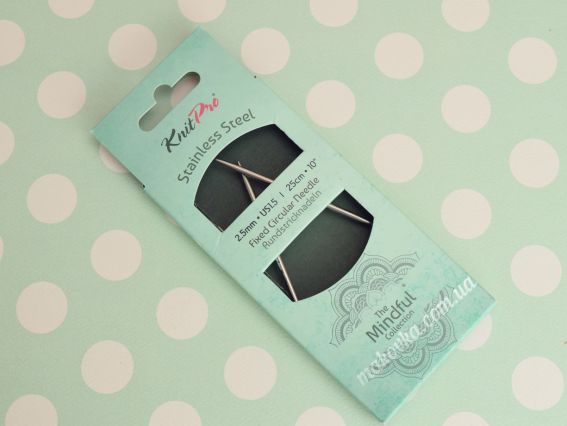 Круговые вязальные спицы KnitPro Mindful 36040 размер 2,5 мм стальные, длина 25см