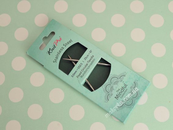 Кругові в'язальні спиці KnitPro Mindful 36042 розмір 3мм сталеві, довжина 25 см