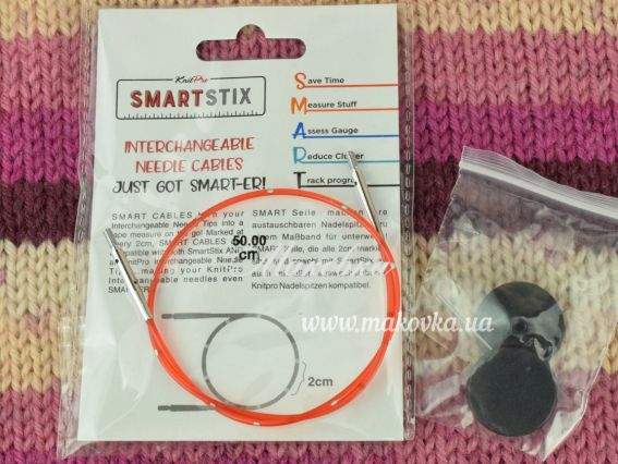 Кабель для создания круговых спиц длинной 50 см KnitPro SmartStix 42172 красный Кабель для создания круговых спиц длинной 50 см KnitPro SmartStix 42172 красный