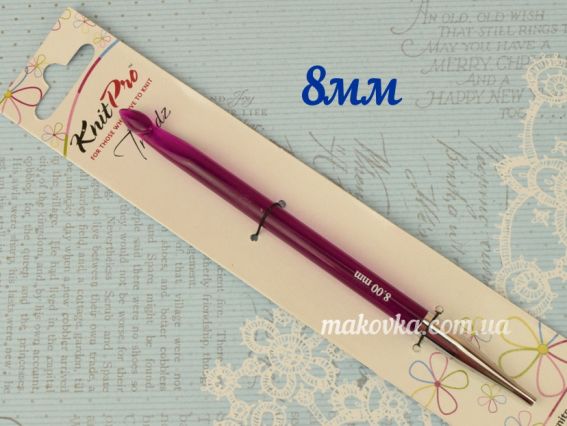 51356 Tendz KnitPro Вязальний Гачок односторонній туніській зємний акриловий 8мм