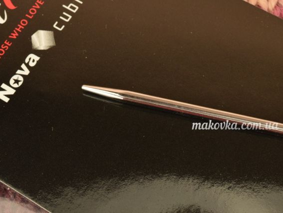 12174 Nova Cubics KnitPro спиці кубічні кругові металеві металеві короткі 60см №3,25 мм 