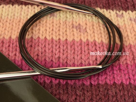 12238 Nova Cubics KnitPro спиці кубічні кругові металеві короткі 120см №4,5 мм