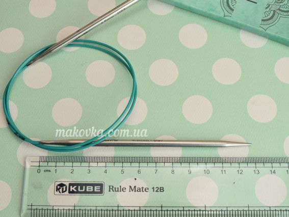 Кругові в'язальні спиці KnitPro Mindful 36100 розмір 4,5мм сталеві, довжина 80 см