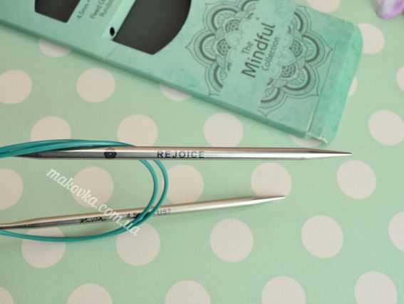Кругові в'язальні спиці KnitPro Mindful 36100 розмір 4,5мм сталеві, довжина 80 см
