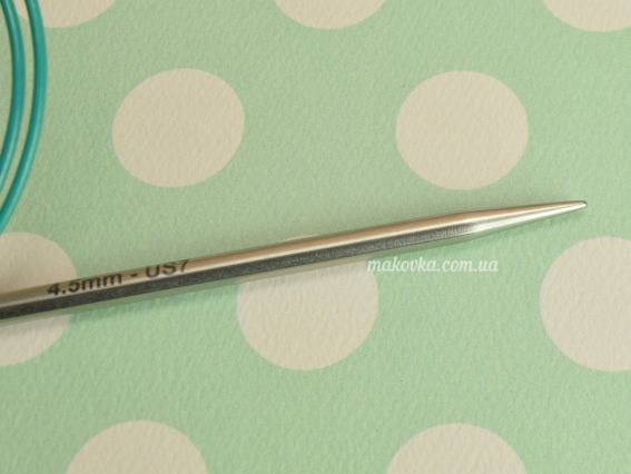 Кругові в'язальні спиці KnitPro Mindful 36100 розмір 4,5мм сталеві, довжина 80 см