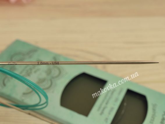 Кругові в'язальні спиці KnitPro Mindful 36111 розмір 2мм сталеві, довжина 100 см