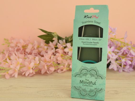 Кругові в'язальні спиці KnitPro Mindful 36111 розмір 2мм сталеві, довжина 100 см