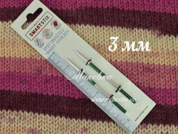 Спицы съемные КОРОТКИЕ 3мм SmartStix KnitPro 42141 зеленые Спицы съемные КОРОТКИЕ 3мм SmartStix KnitPro 42141 зеленые