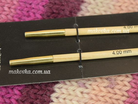 Спиці знімні дерев'яні, що розкручуються 35635 Basix Birch Wood KnitPro, довжина 11,6мм, 4 мм