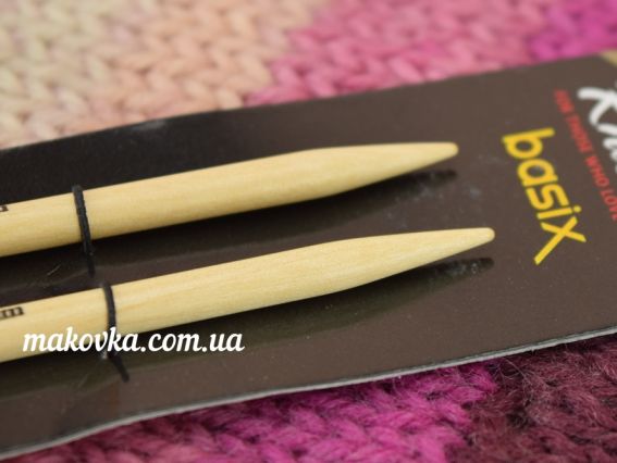 Знімні спиці, розвиваються дерев'яні 35637 Basix Birch Wood KnitPro, довжина 11,6 мм, 5 мм