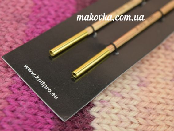 Съемные короткие спицы, раскручивающиеся деревянные 35651 Basix Brich Wood KnitPro, длина 8,6 мм, 3 мм