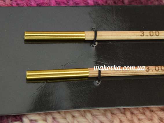 Съемные короткие спицы, раскручивающиеся деревянные 35651 Basix Brich Wood KnitPro, длина 8,6 мм, 3 мм