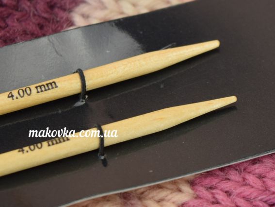 Съемные короткие спицы, раскручивающиеся деревянные 35655 Basix Brich Wood KnitPro, длина 8,6 мм, 4 мм