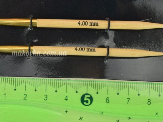 Съемные короткие спицы, раскручивающиеся деревянные 35655 Basix Brich Wood KnitPro, длина 8,6 мм, 4 мм