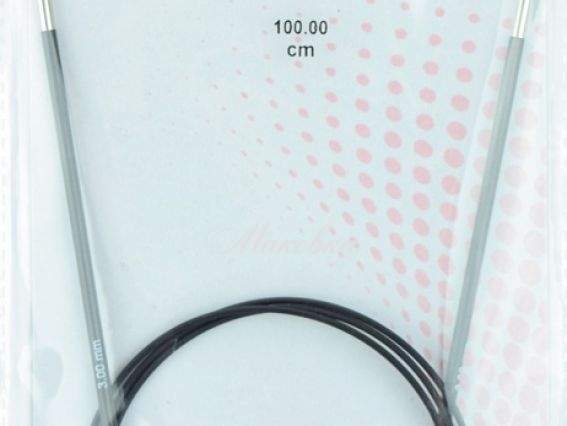 Спицы Karbonz KnitPro 3 мм длина 100 см, круговые, карбон 41205 Спицы Karbonz KnitPro 3 мм длина 100 см, круговые, карбон 41205