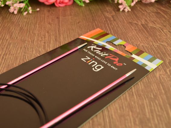Круговые вязальные спицы Zing KnitPro 47121 длина 80 см, 2,0 мм