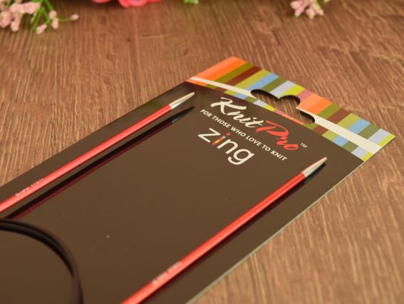 Круговые вязальные спицы Zing KnitPro 47123 длина 80 см, 2,5 мм