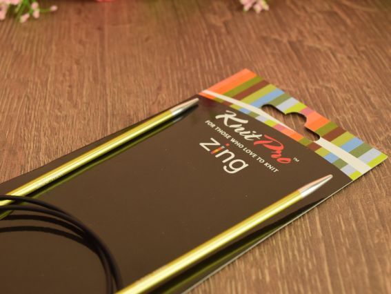 Круговые вязальные спицы Zing KnitPro 47127 длина 80 см, 3,5 мм