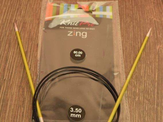 Спиці кругові Zing KnitPro 47127 довжина 80 см, 3,5 мм