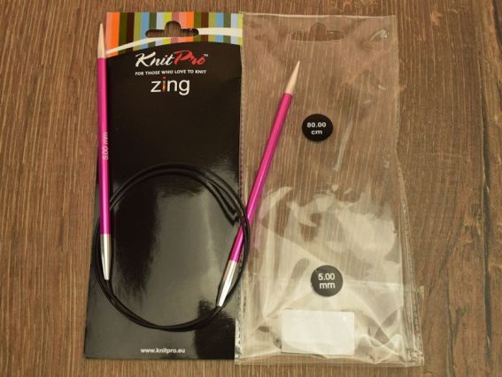 Спиці кругові Zing KnitPro 47131 довжина 80 см, 5,0 мм