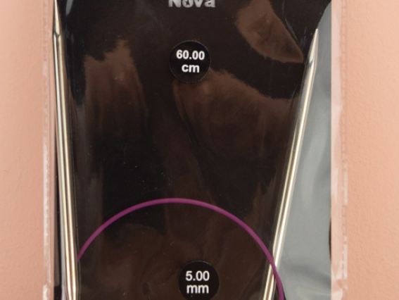 Спиці KnitPro Nova 11324 кругові № 5,0 мм нікельовані, 60 см довжина Спиці KnitPro Nova 11324 кругові № 5,0 мм нікельовані, 60 см довжина