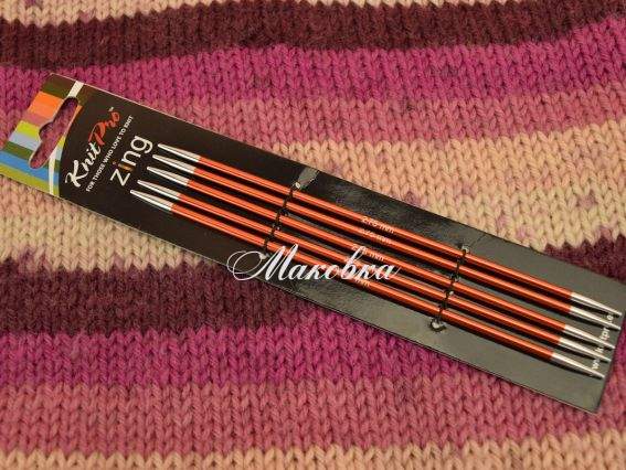 Спицы носочные Zing KnitPro 47004 длина 15 см, 5 шт, №2,75 мм
