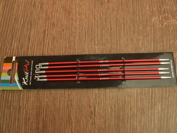 Короткі панчішні в'язальні спиці Zing KnitPro 47003 довжина 15 см, 5шт, №2,5 мм