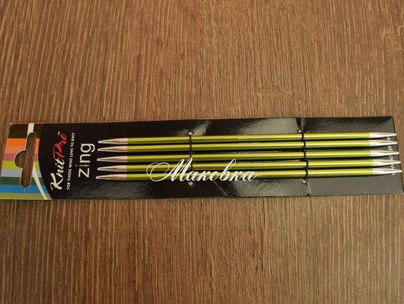 Спицы носочные Zing KnitPro 47007 длина 15 см 5шт №3,5 мм