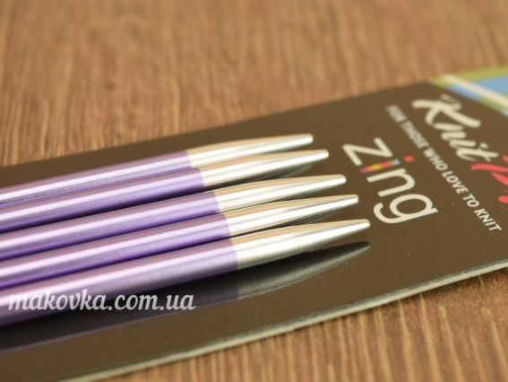 Чулочные вязальные спицы Zing KnitPro 47038 длина 20 см, 5шт, №3,75 мм