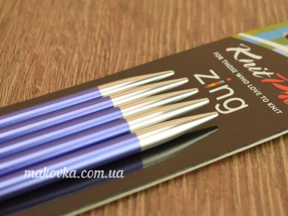 Панчішні в'язальні спиці Zing KnitPro 47040 довжина 20 см, 5шт, №4,5 мм