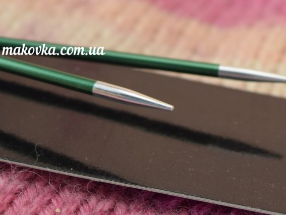 Вязальные спицы алюминиевые Zing KnitPro 47325 прямые с фиксатором, длина 40 см, №3 мм