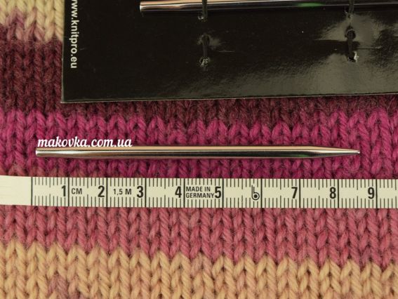 Спиці укорочені знімні металеві, що розкручуються, №4 мм Nova Metal 10424 KnitPro без кабелю