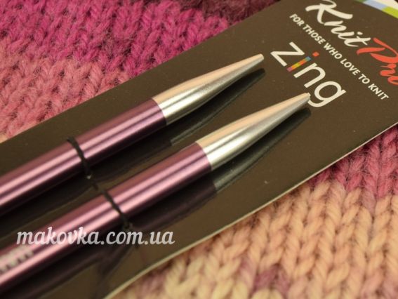 Спицы раскручивающиеся съемные металлические №6 мм Zing KnitPro 47507 без кабеля