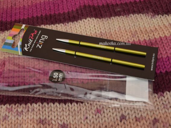 Спиці знімні металеві, що розкручуються №3,5 мм короткі 47521 Zing KnitPro без кабелю