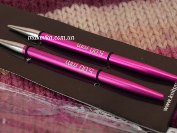 Спицы раскручивающиеся съемные металлические №5 мм короткие Zing KnitPro 47525 без кабеля