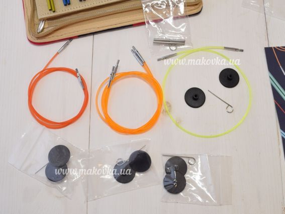 47404 Набор съемных раскручивающихся спиц Deluxe Set Zing KnitPro , спицы №№3,5-8мм и кабели