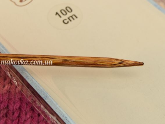 Кругові дерев'янні в'язальні шпиці Ginger KnitPro 31110 довжина 100 см, товщина 4.5 мм