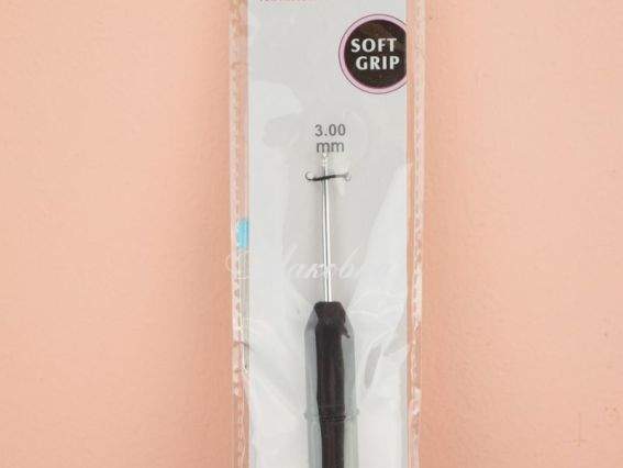 Крючок KnitPro 3 мм, алюминиевый, наконечник серебряный , Soft Grip 30813 Крючок KnitPro 3 мм, алюминиевый, наконечник серебряный , Soft Grip 30813
