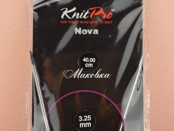 Спиці KnitPro 10304 кругові 3,25 мм нікельовані, 40 см Спиці KnitPro 10304 кругові 3,25 мм нікельовані, 40 см