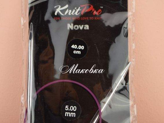 Спицы KnitPro 10355 круговые 5,0 мм никелированные, 40 см Спицы KnitPro 10355 круговые 5,0 мм никелированные, 40 см