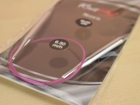 Короткі кругові в'язальні спиці KnitPro Nova 10358 розмір 6,5 мм нікельовані, довжина 40 см