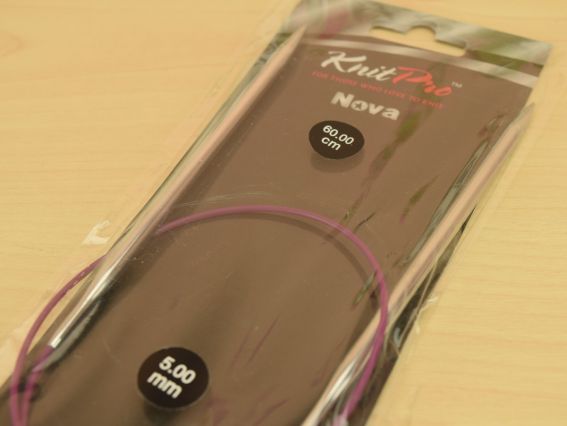 В'язальні спиці KnitPro Nova 11324 кругові № 5,0 мм нікельовані, 60 см довжина