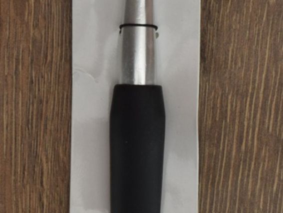 Крючок для вязания  KnitPro 12 мм, алюминиевый 13см, не скользящая черная ручка Soft Grip 30892