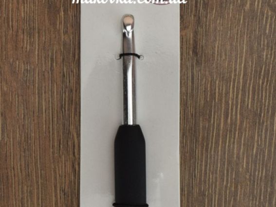 Крючок для вязания  KnitPro 6,5 мм, алюминиевый 13см, не скользящая черная ручка Soft Grip 30887