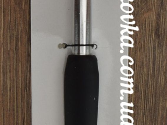 Крючок для вязания  KnitPro 8 мм, алюминиевый 13см с серебряным наконечником, не скользящая черная ручка Soft Grip 30889