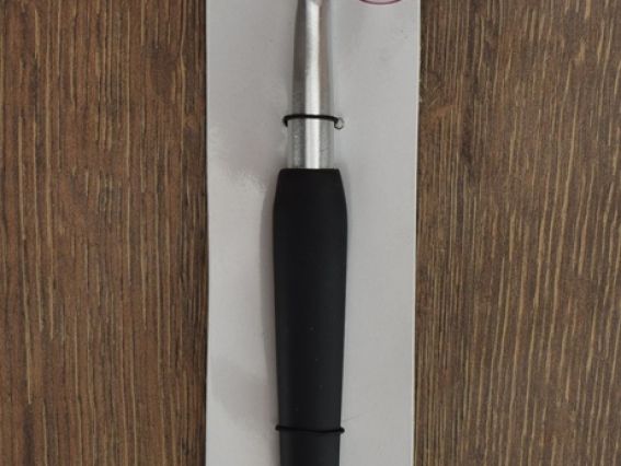 Гачок для в'язання KnitPro 9 мм, алюмінієвий 13см, не ковзаюча чорна ручка Soft Grip 30890