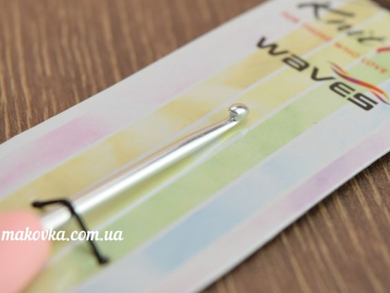 В'язальний гачок KnitPro Waves 30904, алюмінієвий, довжина 13см, товщина 2.75 мм Iris